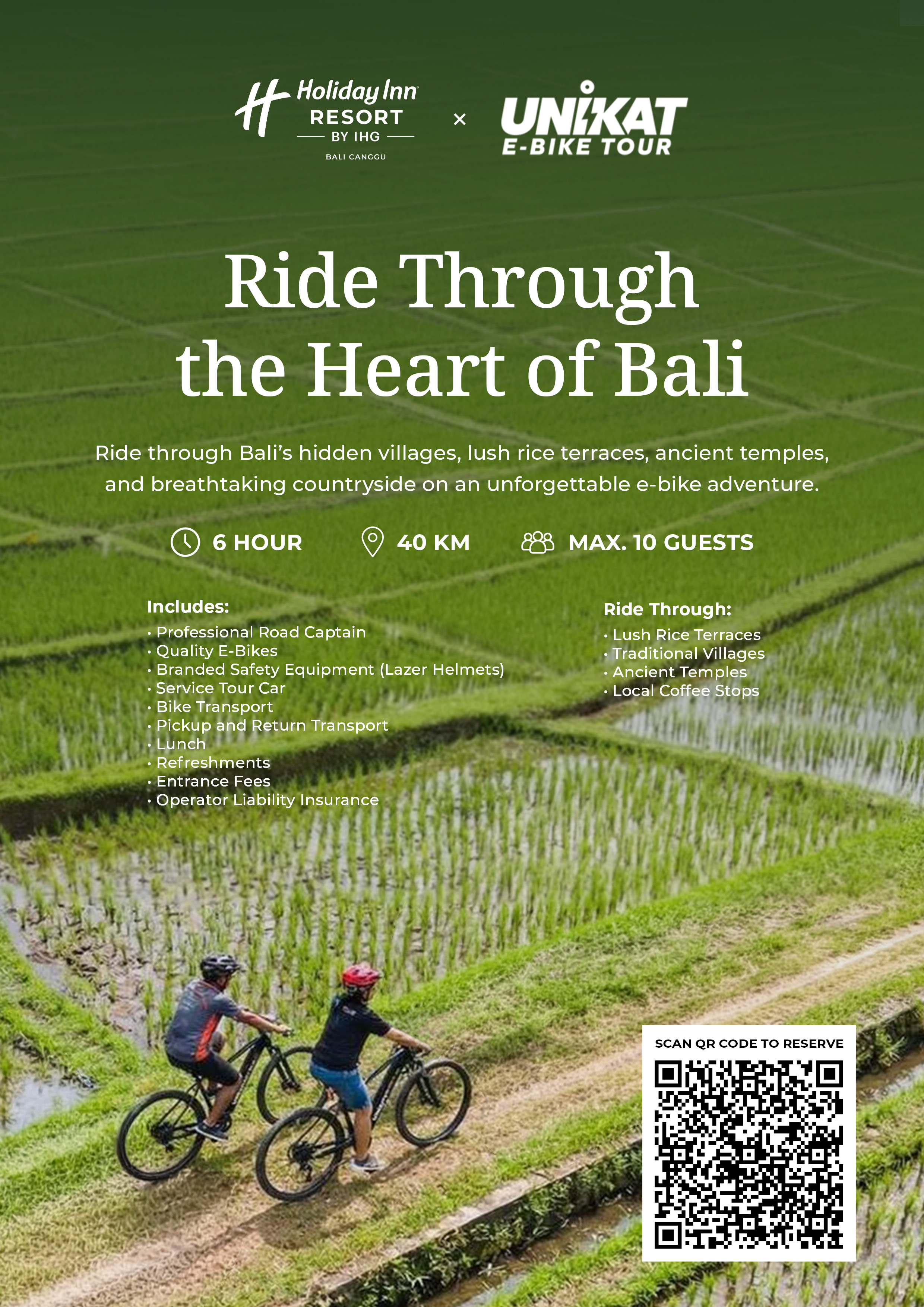 unikat ebike tour of Holiday Inn Resort Bali Canggu